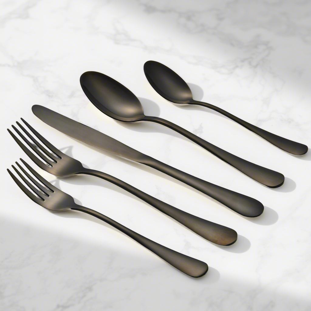 Liso PVD Black 18/10 Stainless Steel 20pcs set