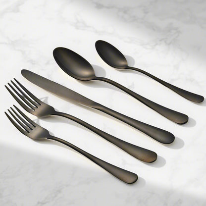 Liso PVD Black 18/10 Stainless Steel 20pcs set