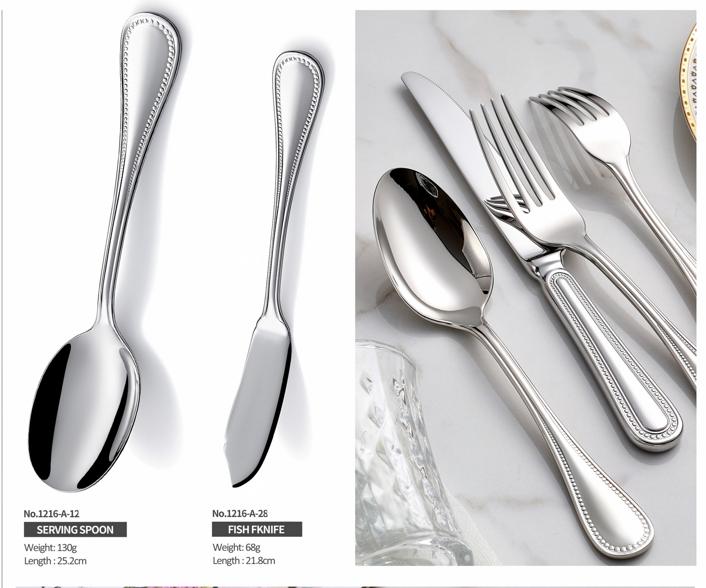 LUNE D’OR 1810 Stainless Seel with POM handle 20pcs set